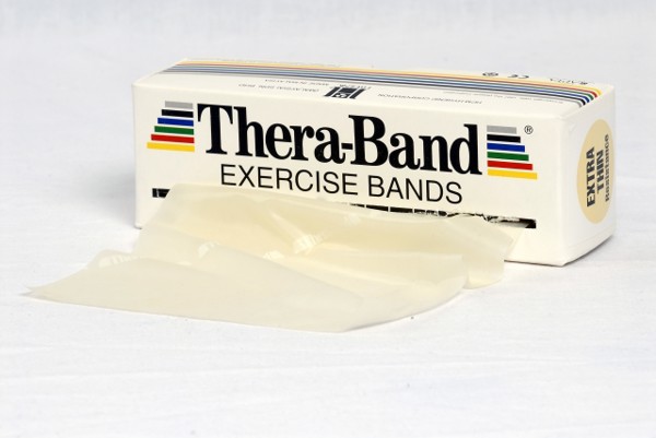 Bild von Thera Band Übungsband, extra dünn (beige), 5,5 m Rolle