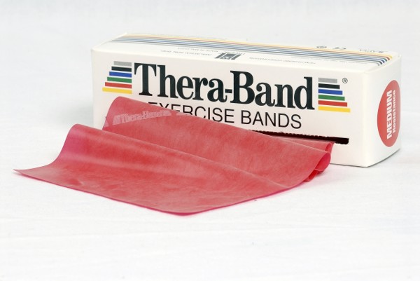 Bild von Thera Band Übungsband, mittel (rot), 5,5 m Rolle