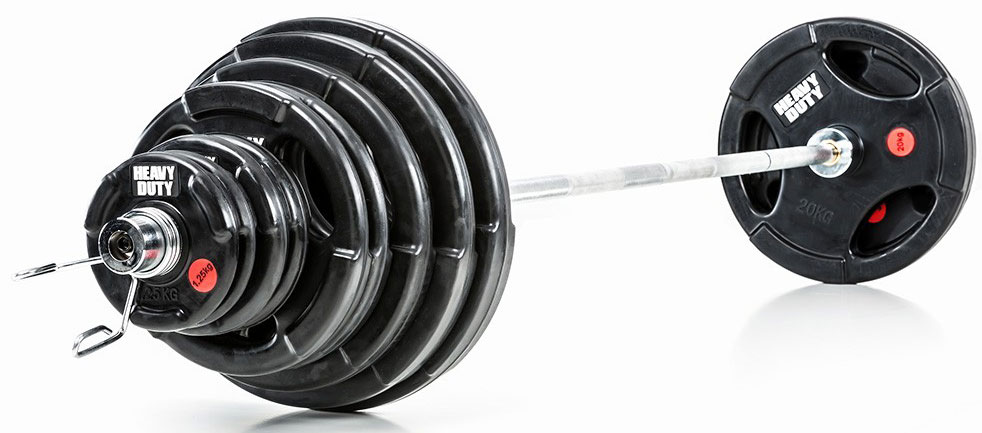 Bild von Langhantelsatz 140 kg 50 mm - Heavy Duty Rubber - Vorteilspaket!