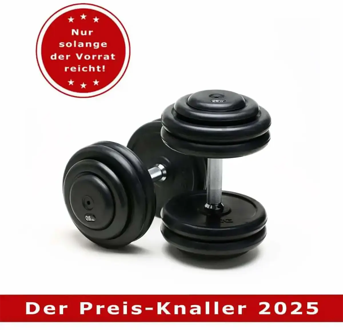 Bild von Kompakthantelpaare, gummiert, 2kg-Abstufung