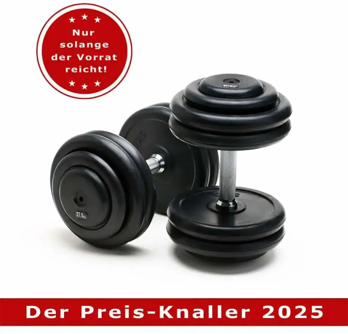 Bild von Kompakthantelpaare, gummiert, 2,5kg-Abstufung 