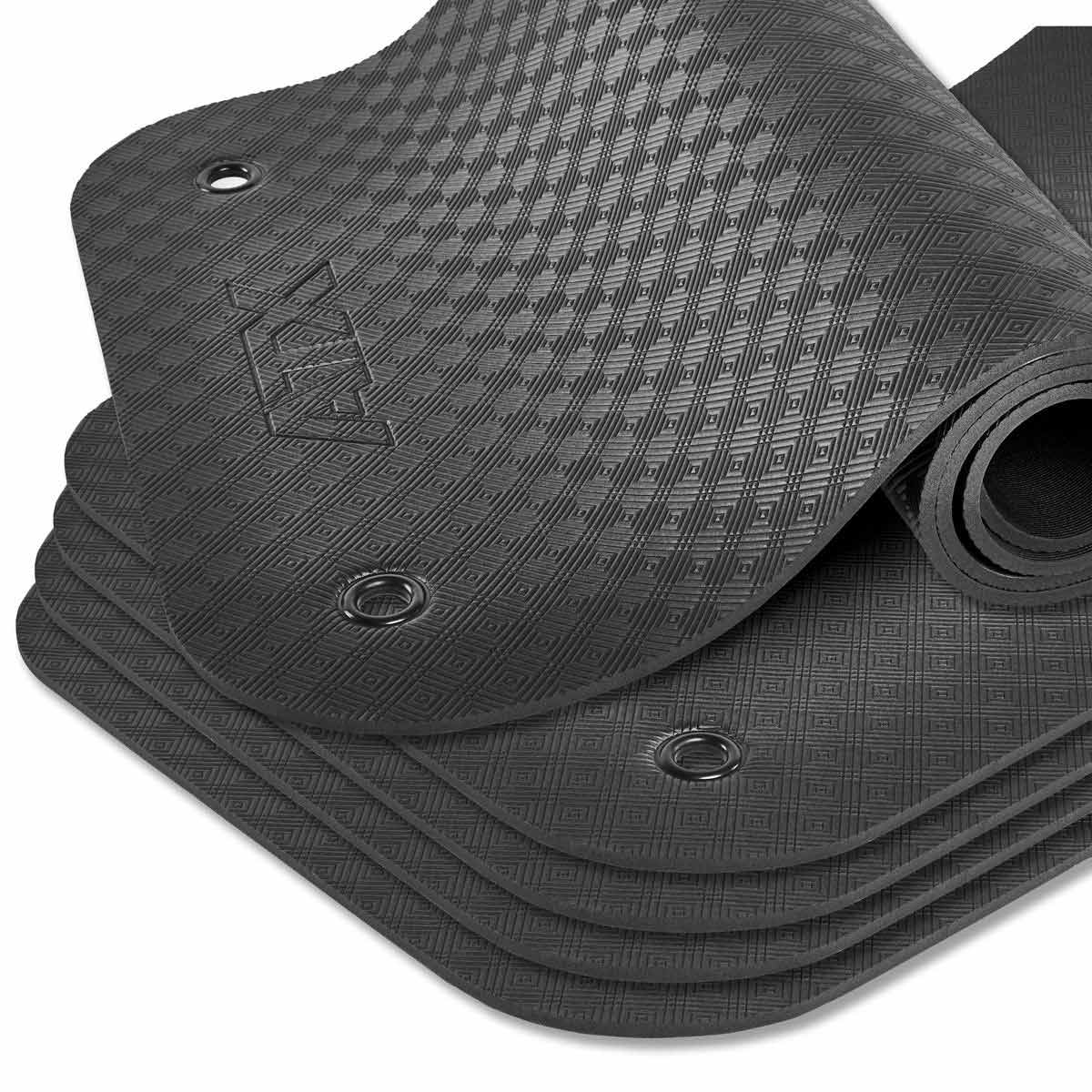 Set 5 Stück ATX® Profi Gymnastikmatte Schwarz 1800 x 650 x 8 mm - Made in Germany